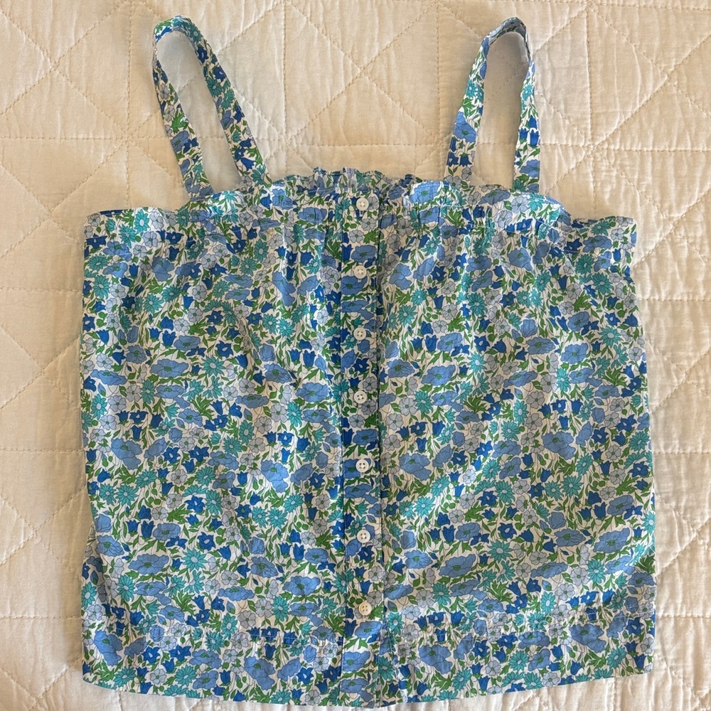 J. Crew Blue Floral Top